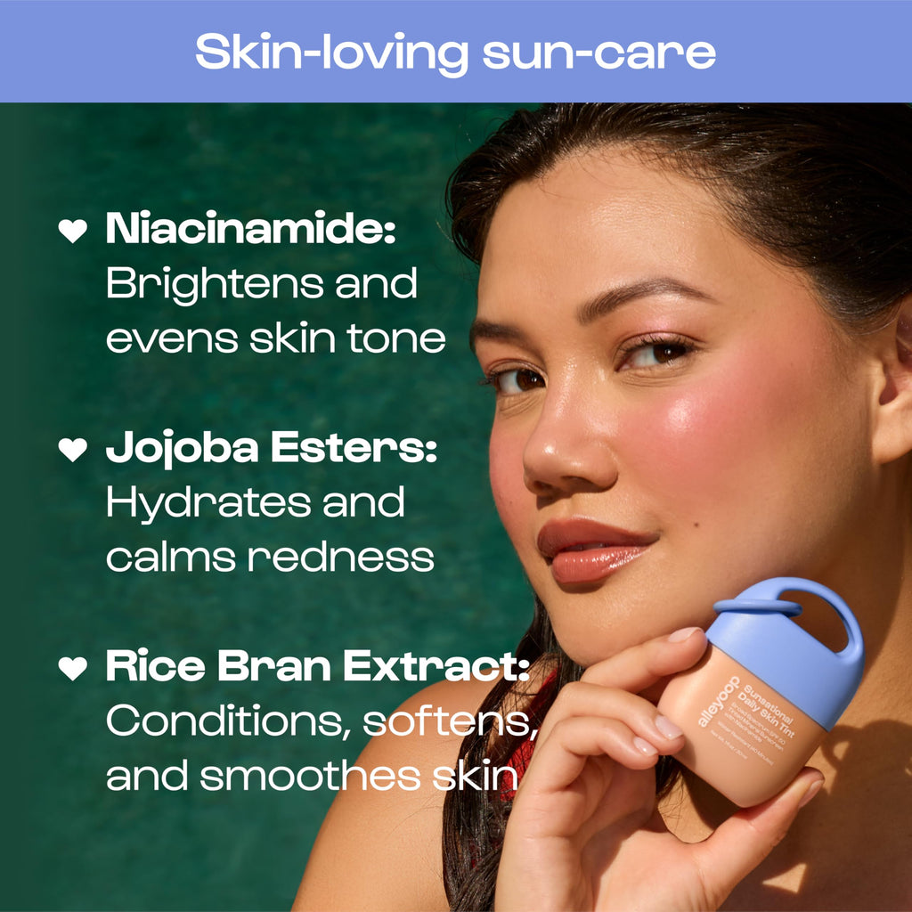 ALLEYOOP Sunsational Tinted Moisturizer SPF 50 — Mineral Sunscreen + Tint (Vegan)