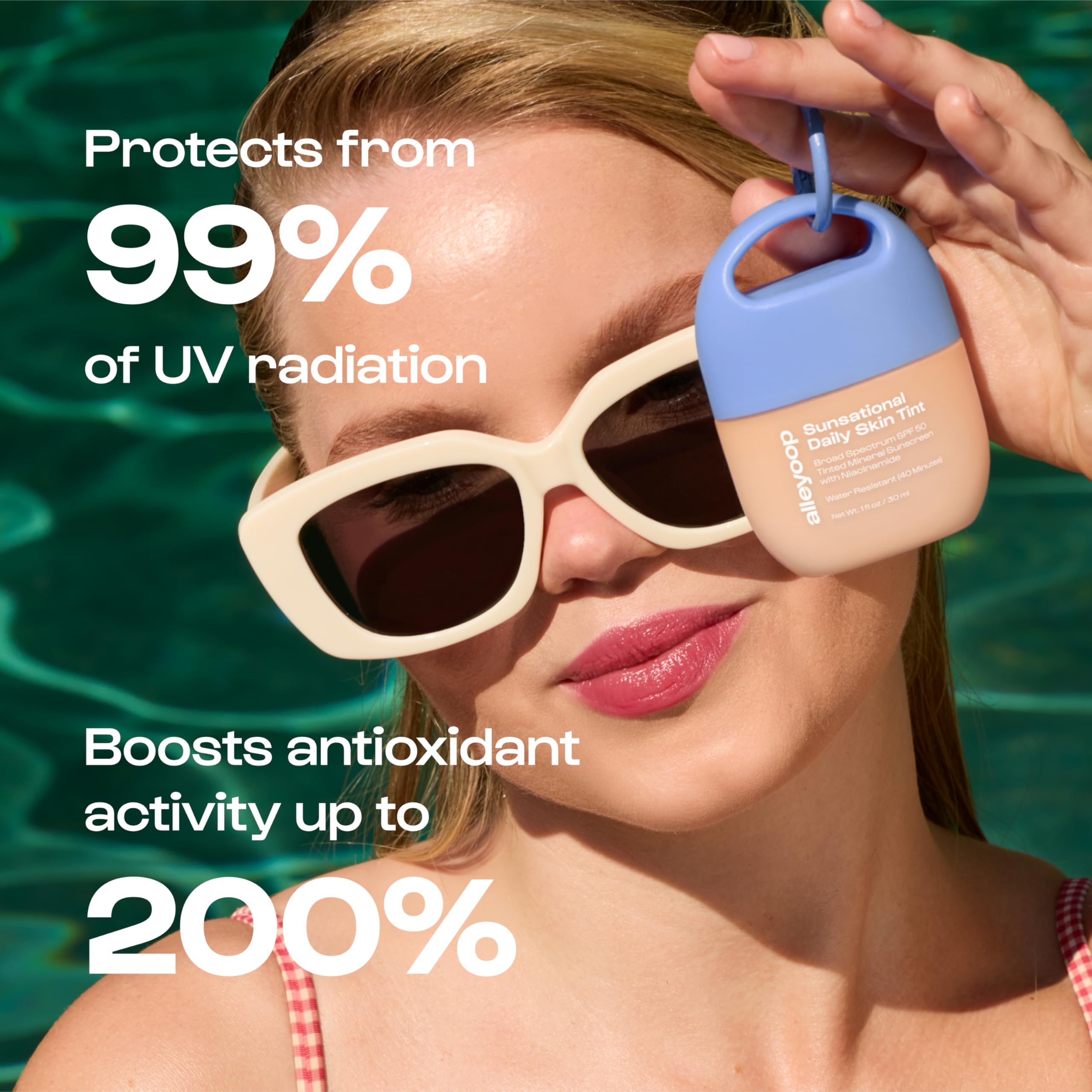 ALLEYOOP Sunsational Tinted Moisturizer SPF 50 — Mineral Sunscreen + Tint (Vegan)