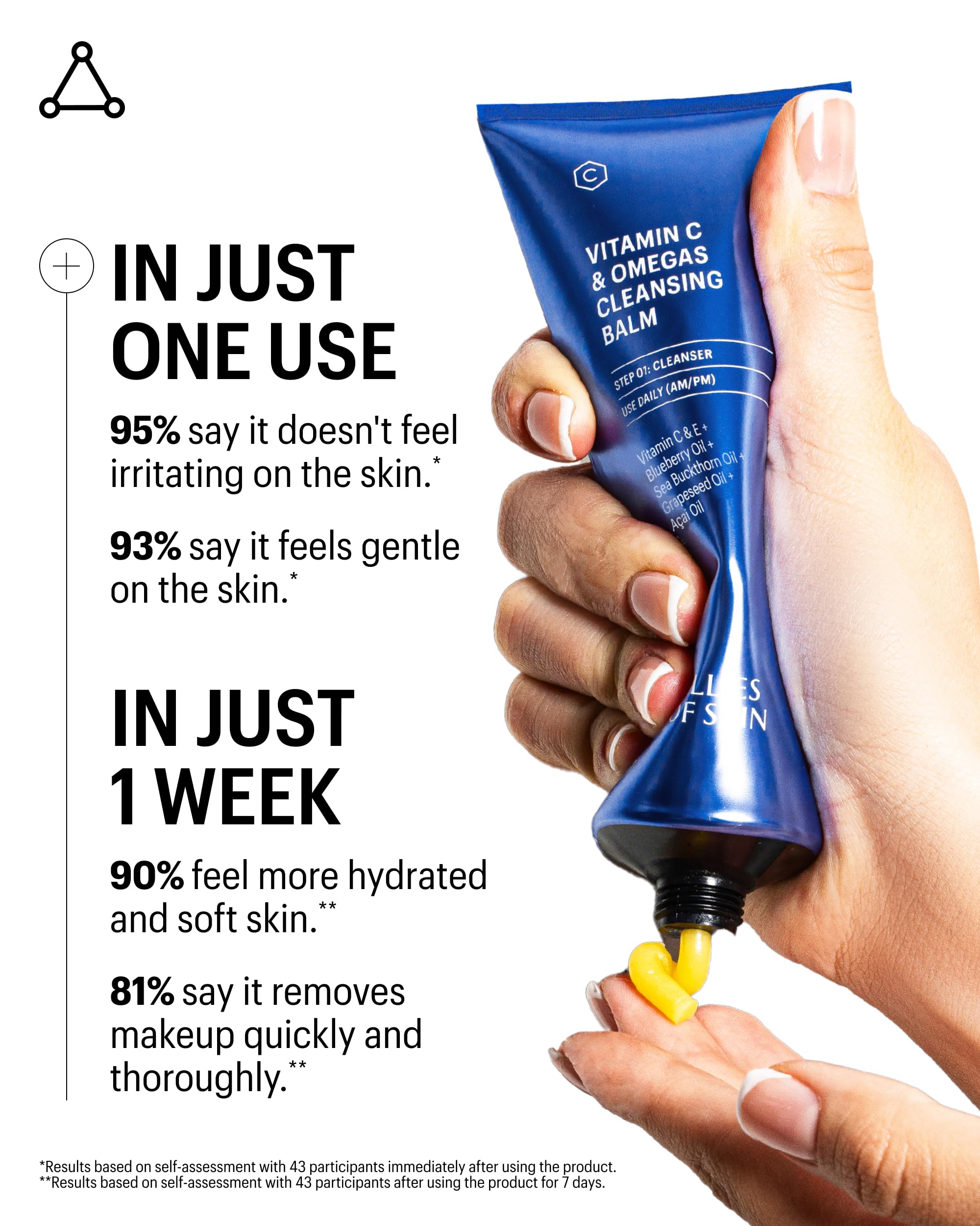 Allies of Skin Vitamin C & Omegas Cleansing Balm | Gentle Makeup Remover for Waterproof Formulas | 3.4 Fl oz