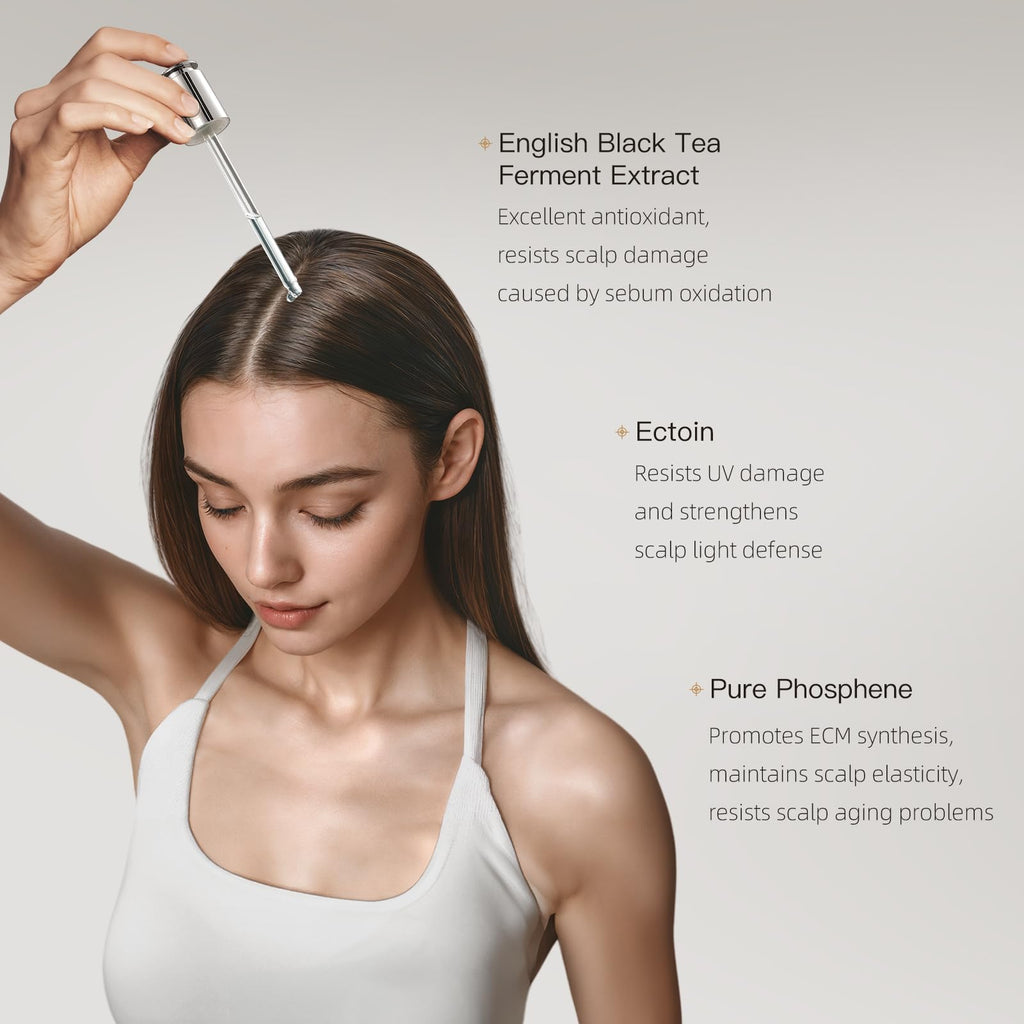 ALLOWISH Advanced Hair Serum - 95 ml Scalp Treatment for Fuller, Glossy Hair | Frizz Control & Healthy Roots