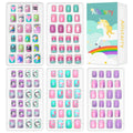 Allstarry Kids Press-On Nails 120pcs – Glitter Gradient Mermaid & Unicorn 5-Pack