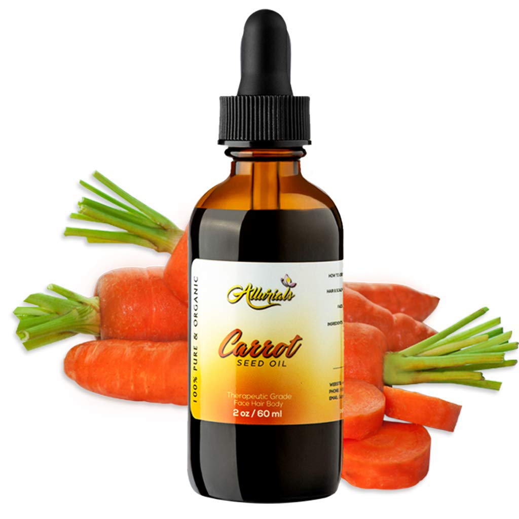 Allurials Carrot Seed Oil (2 Oz) – 100% Pure & Organic, Cold-Pressed