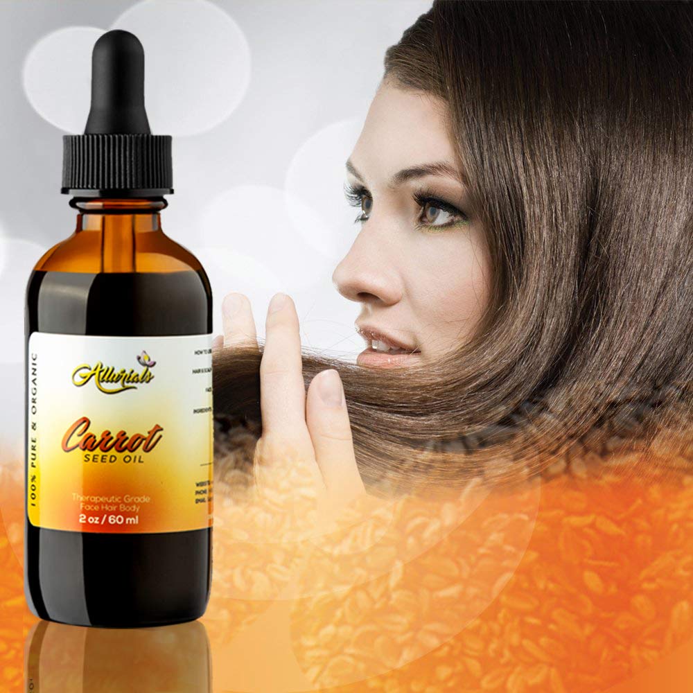 Allurials Carrot Seed Oil (2 Oz) – 100% Pure & Organic, Cold-Pressed