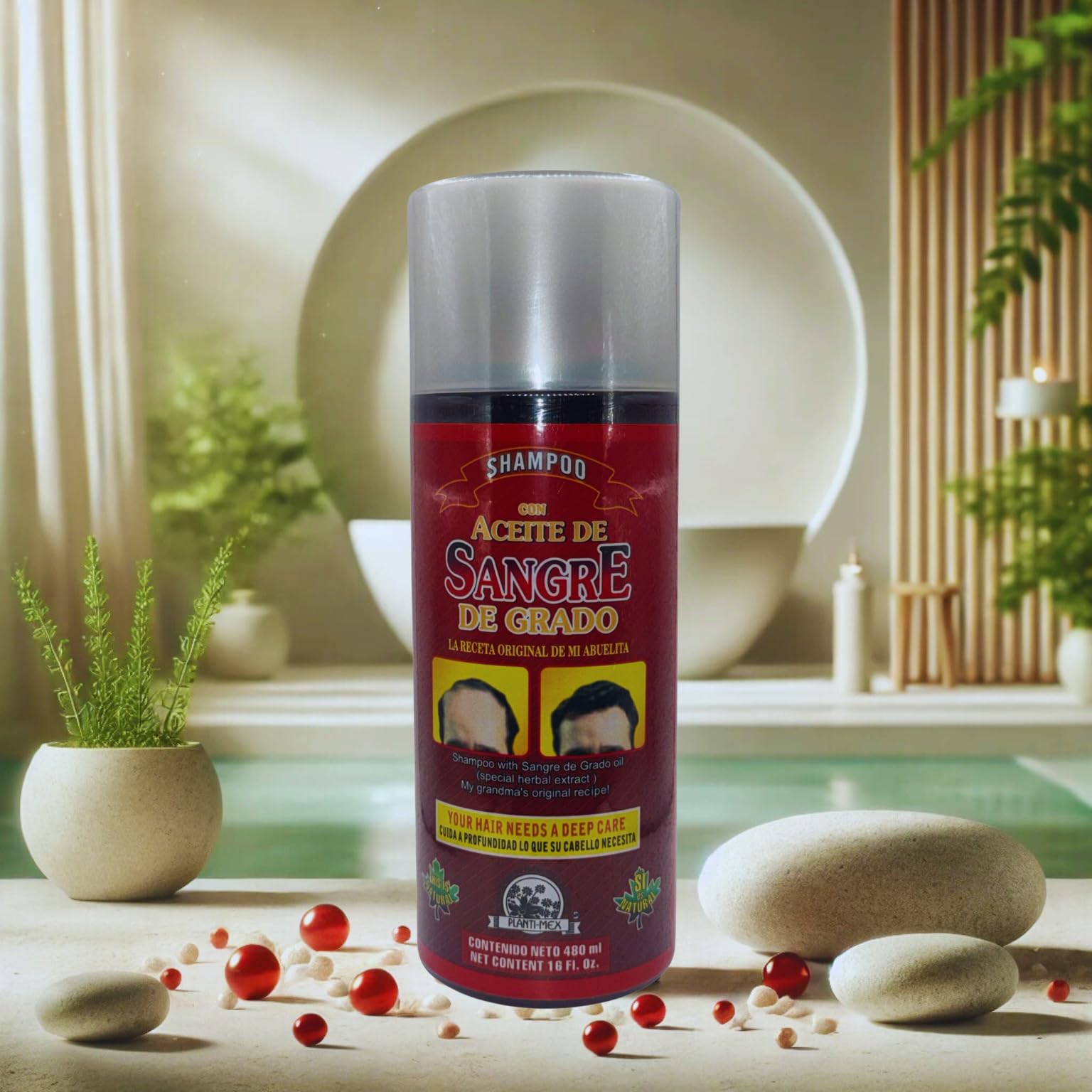 Alma Belleza Dragon's Blood Tree Shampoo Extract - 16 oz with Mamey Seed, Avocado, Jojoba & Vitamin E