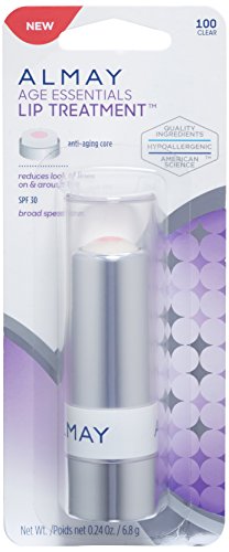 Almay Lip Treatment Age Essentials SPF 30 – Fragrance-Free, Hypoallergenic, 100 Clear