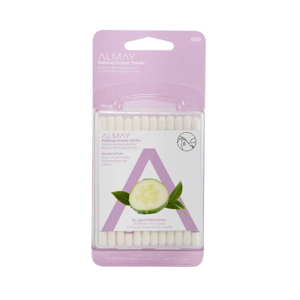 Almay Eye Makeup Remover Sticks with Aloe – Oil-Free, Hypoallergenic, Fragrance-Free (24 Count)