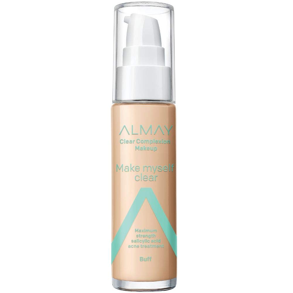Almay Salicylic Foundation – Matte Finish, Hypoallergenic, Dermatologist Tested (200 Buff, 1 oz)