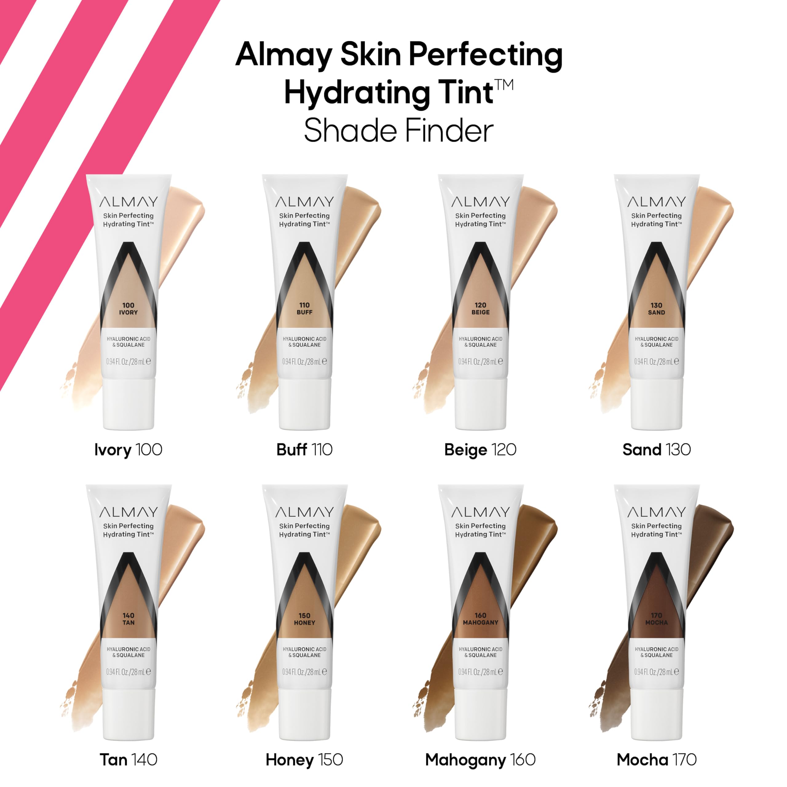 Almay Hydrating Liquid Foundation Tint — Lightweight, Dewy Finish, Hypoallergenic, Fragrance Free, Beige 120
