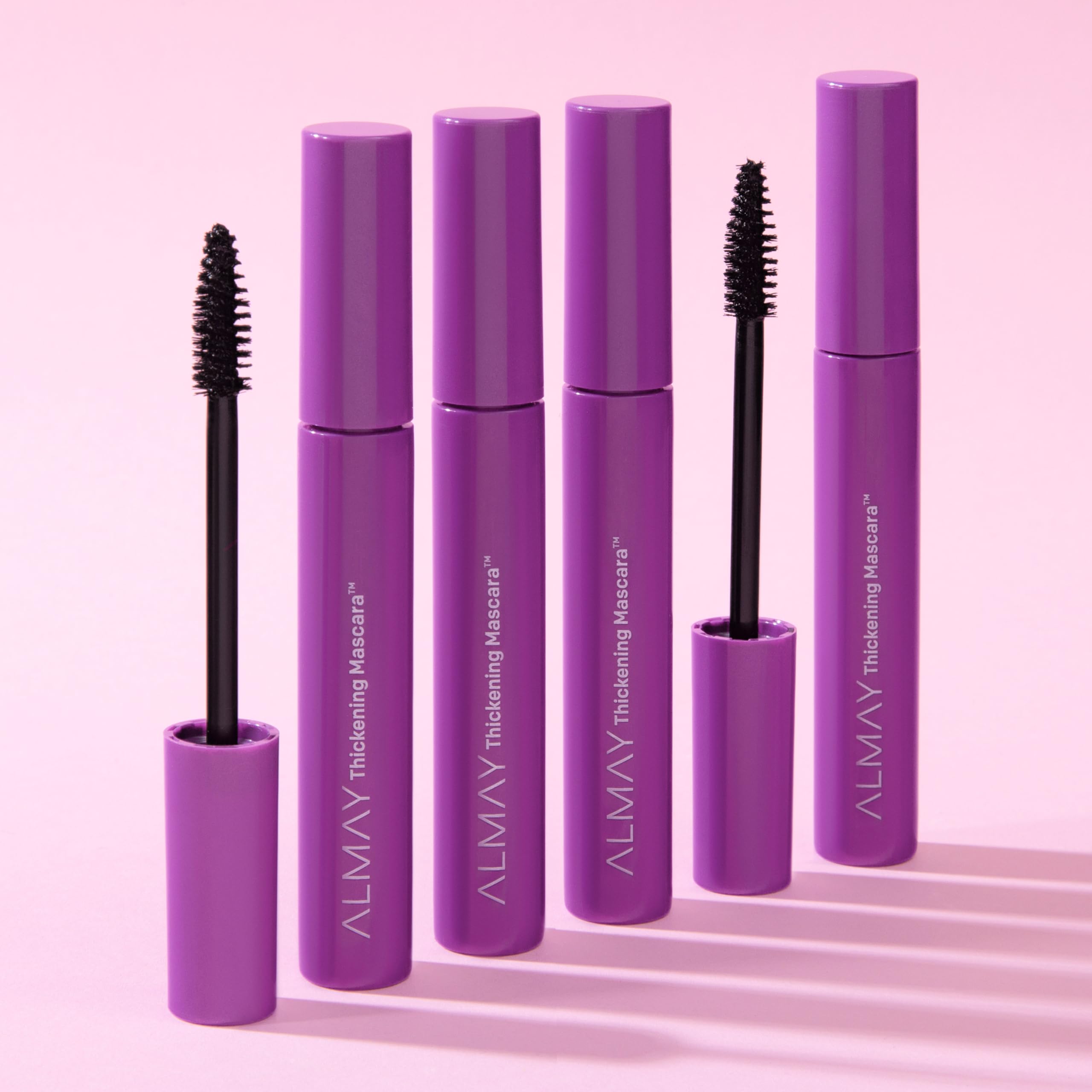 Almay Mascara Thickening, Volume & Length – Blackest Black, Aloe + Vitamin B5, Hypoallergenic, Ophthalmologist Tested