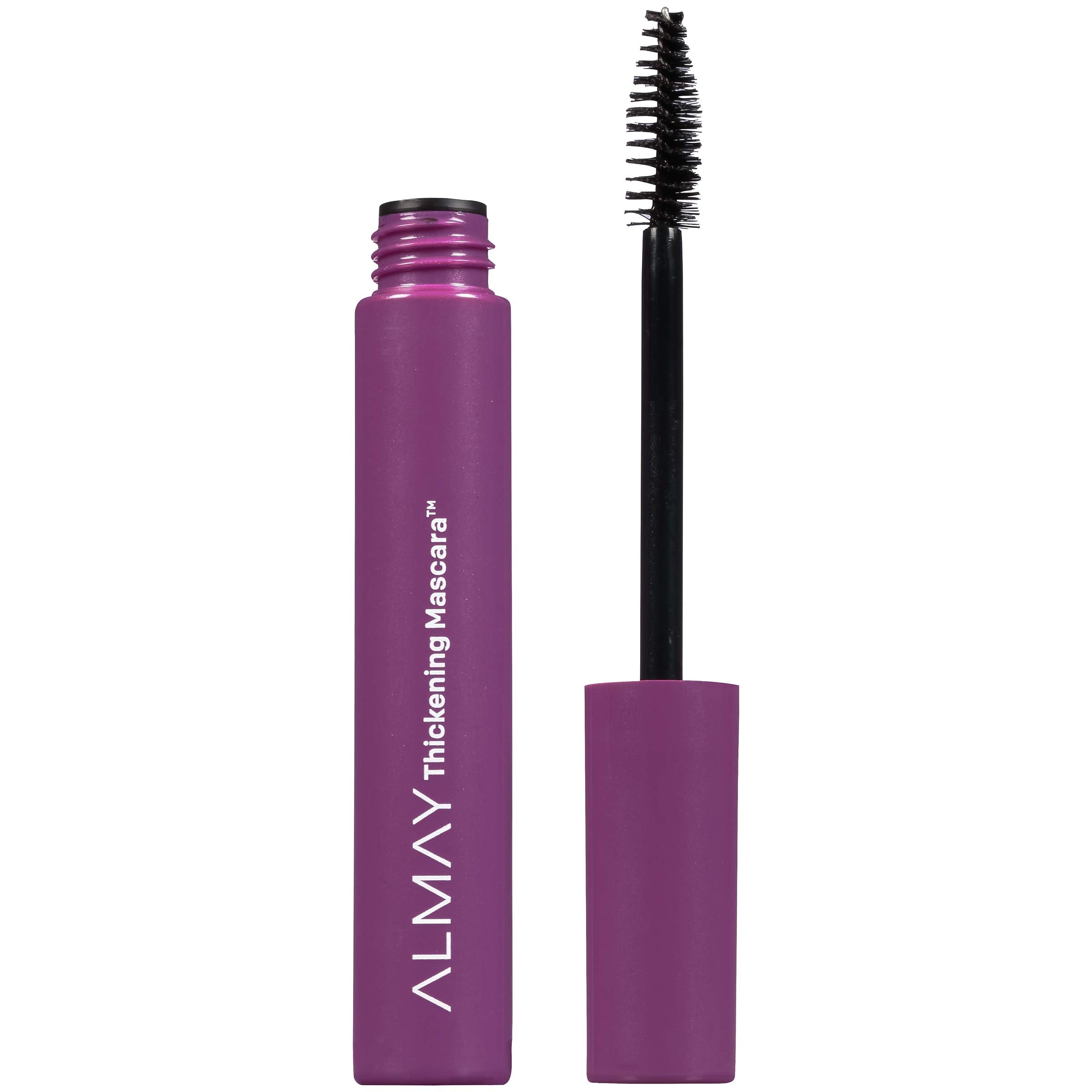 Almay Mascara Thickening, Volume & Length – Blackest Black, Aloe + Vitamin B5, Hypoallergenic, Ophthalmologist Tested