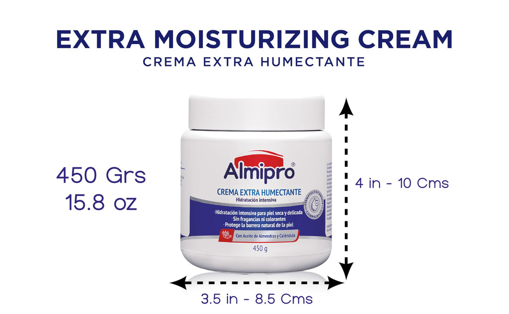 Almipro Extra Moisturizing Cream for Dry & Delicate Skin – Fragrance-Free & Non-Greasy (15 oz)