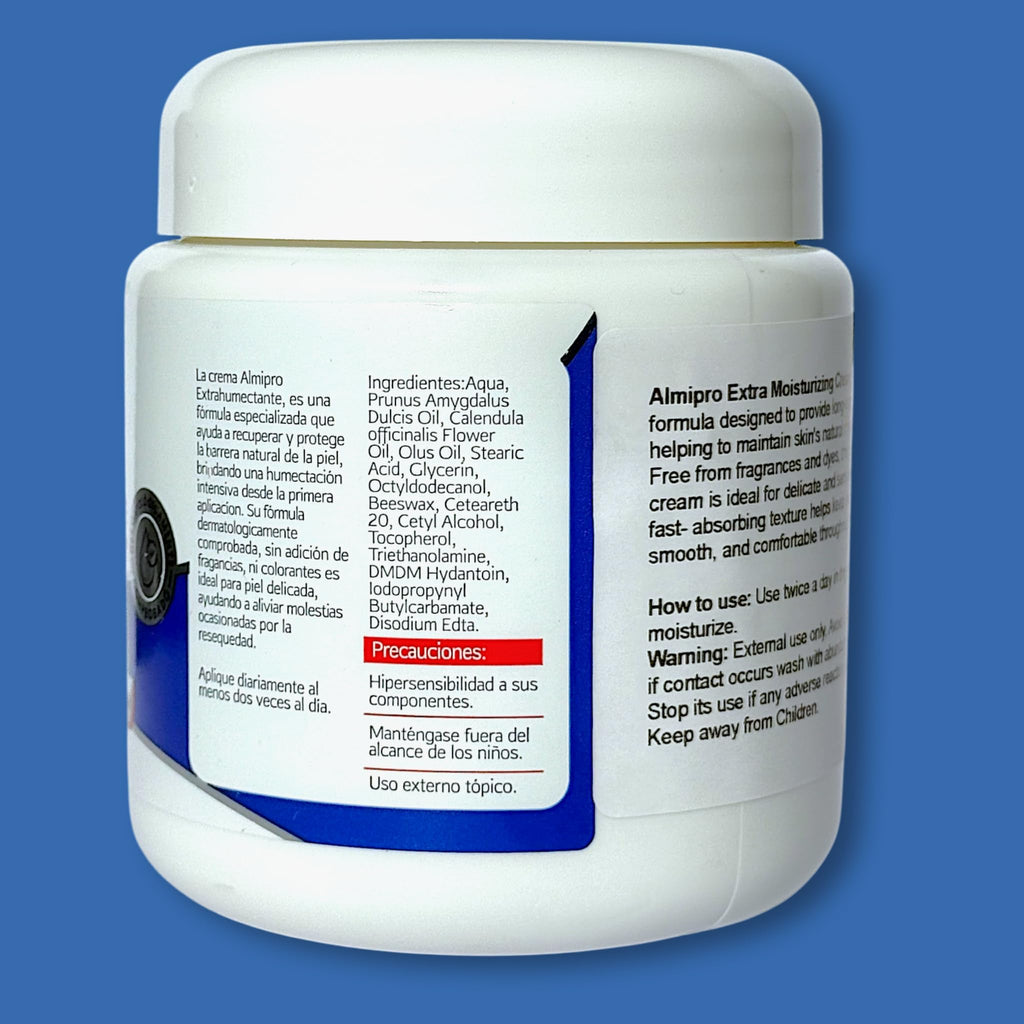 Almipro Extra Moisturizing Cream for Dry & Delicate Skin – Fragrance-Free & Non-Greasy (15 oz)