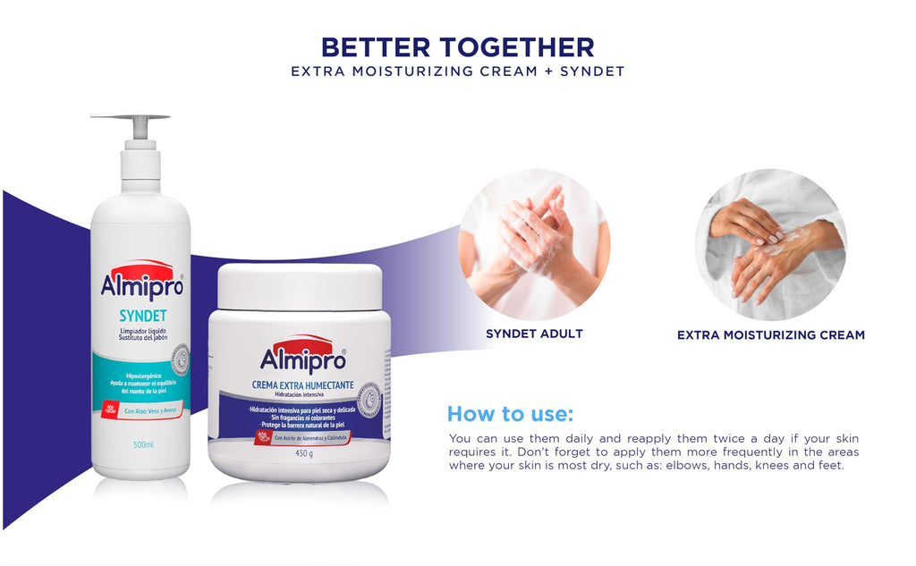 Almipro Extra Moisturizing Cream for Dry & Delicate Skin – Fragrance-Free & Non-Greasy (15 oz)