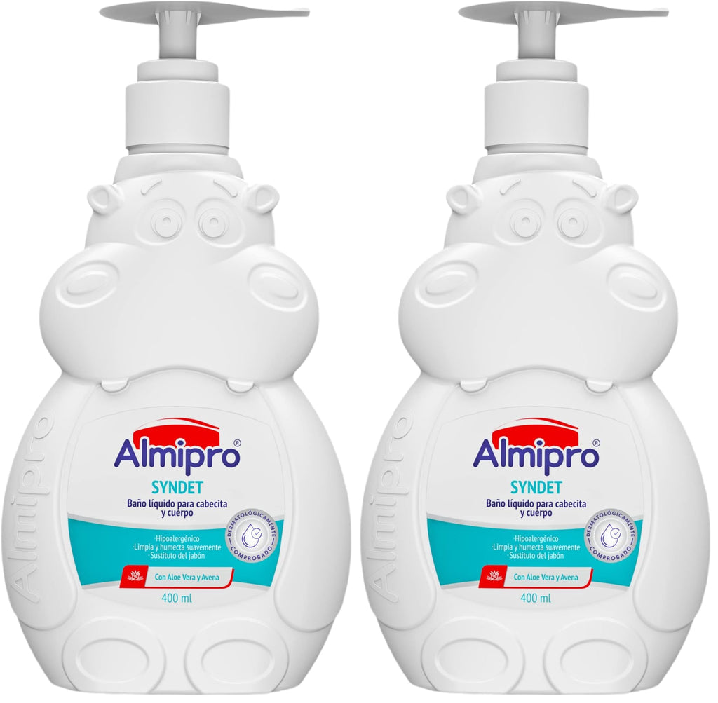 almipro Syndet Baby Hair & Body Wash with Oatmeal & Aloe Vera — 400 g (14 oz) Pack of 2