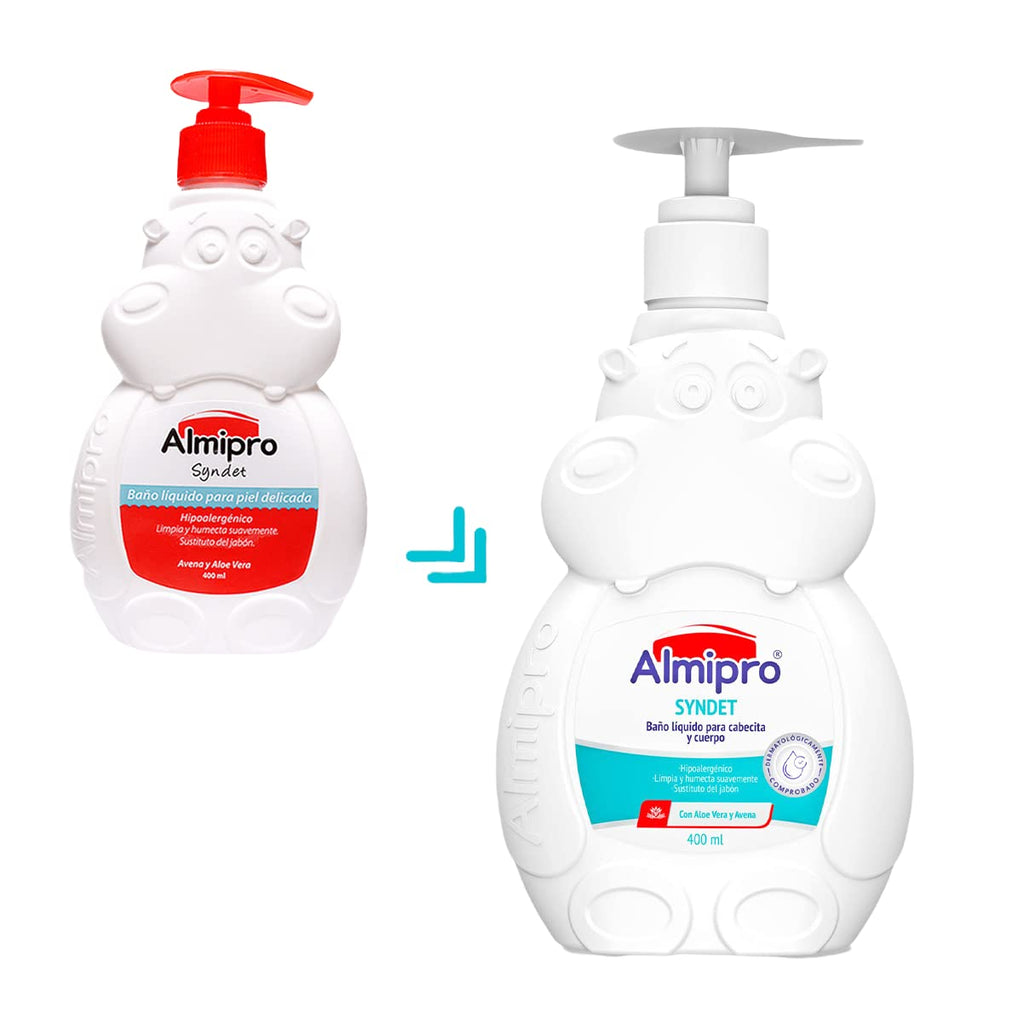 almipro Syndet Baby Hair & Body Wash with Oatmeal & Aloe Vera — 400 g (14 oz) Pack of 2