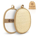 Almooni Natural Loofah Exfoliating Body Scrubber – Egyptian Loofah Sponge (2 Count)
