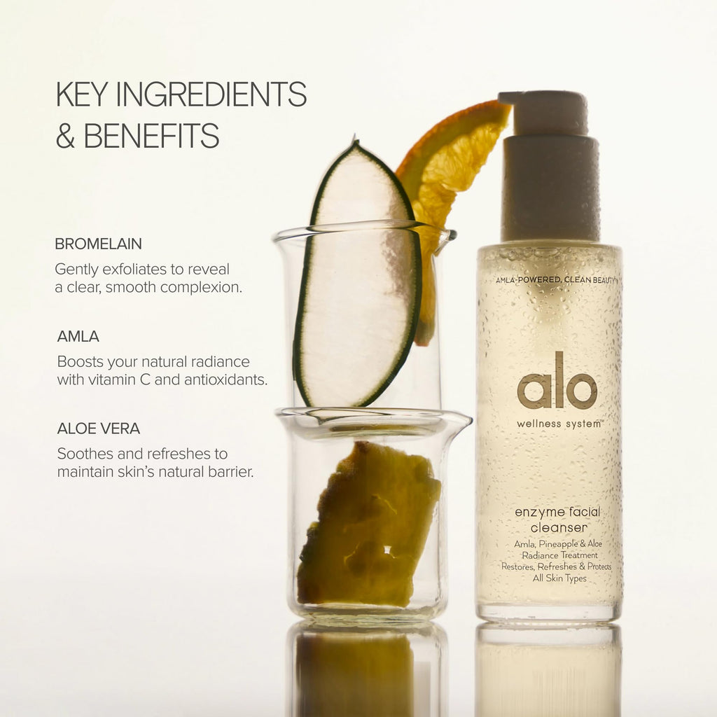 Alo Enzyme Facial Cleanser | Pineapple Enzymes + Aloe + Vitamin E | 3.2 fl oz