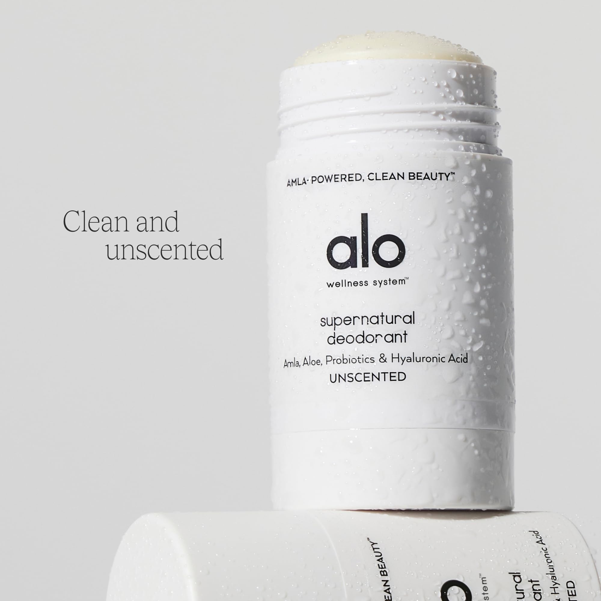 Alo Supernatural Deodorant – Aluminum-Free, Citrus Scent, Aloe + Hyaluronic Acid | Pack of 2