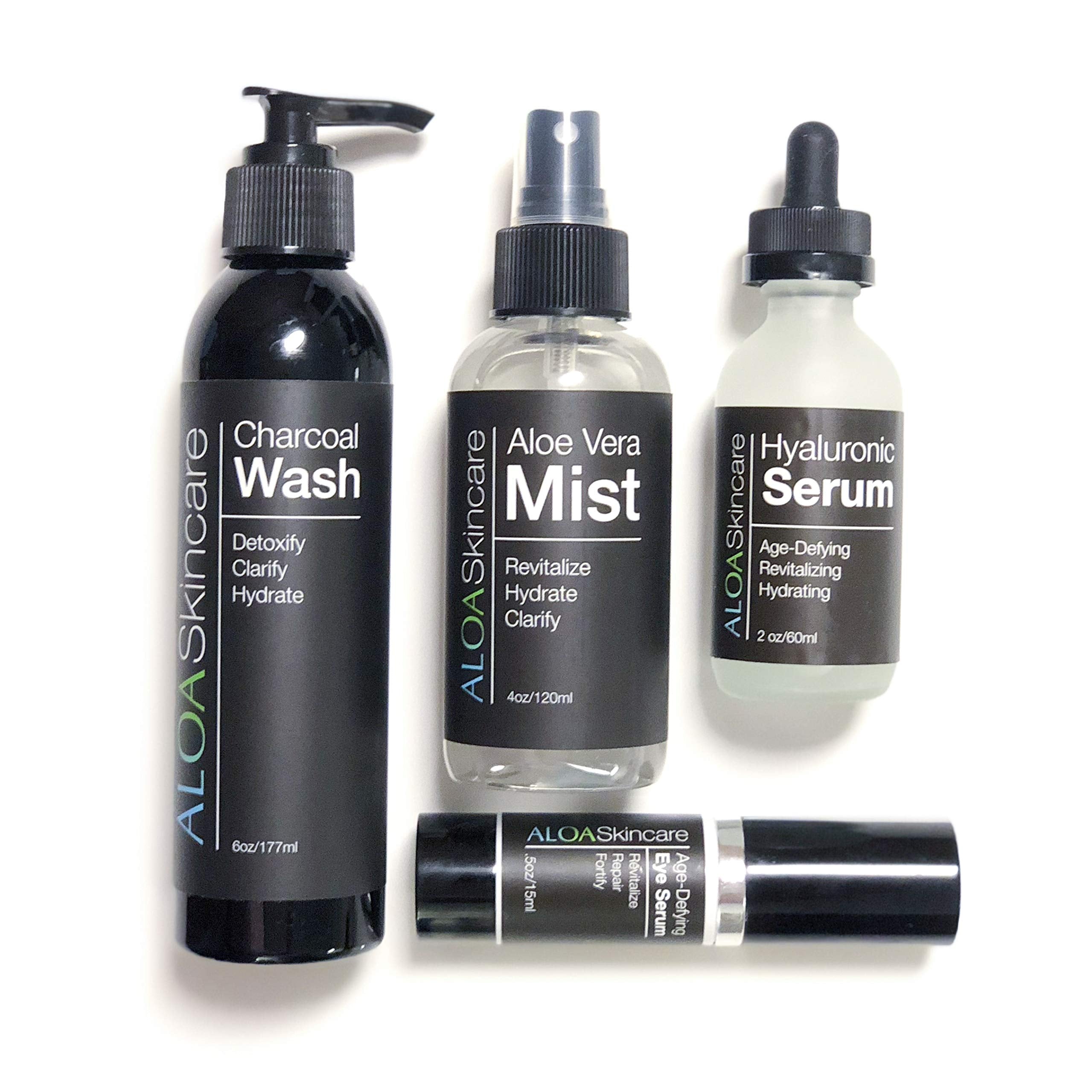 ALOA Detoxifying Charcoal Face Wash with Vitamin C & Green Tea | Acne-Fighting Daily Cleanser