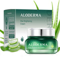 Aloderma Brightening Facial Cream – 69% Organic Aloe Vera, Squalane & Niacinamide, 1.7oz