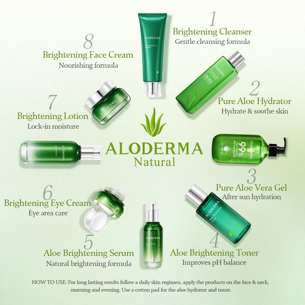 Aloderma Brightening Eye Cream with Organic Aloe Vera – Hydrating Eye Care for Dark Circles & Puffiness