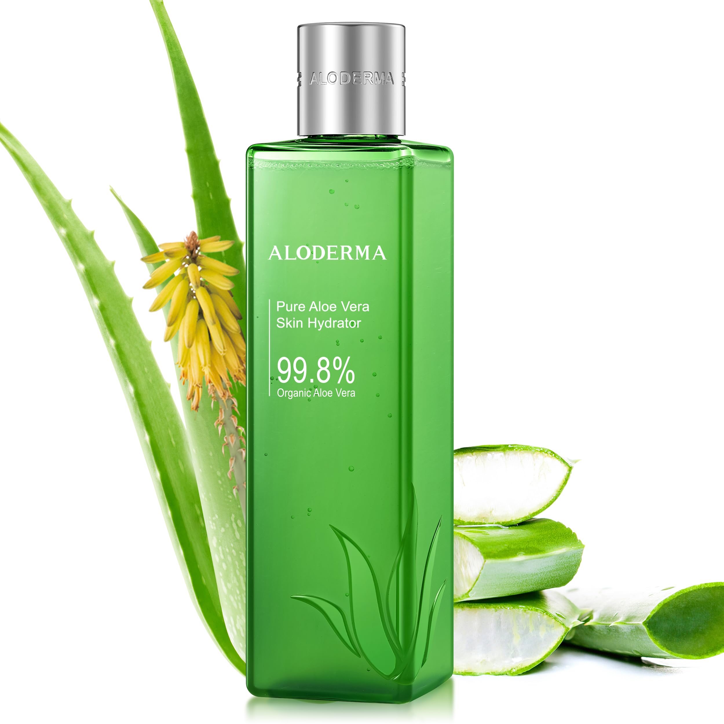 Aloderma Fresh Aloe Vera Face Hydrator – 99.8% Organic Aloe, 240ml, No Thickeners, For Acne-Prone & Sensitive Skin