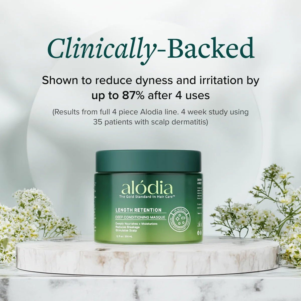 ALODIA Nourish & Hydrate Deep Conditioning Masque – Avocado & Peppermint Oil for Curly Hair (12 oz)