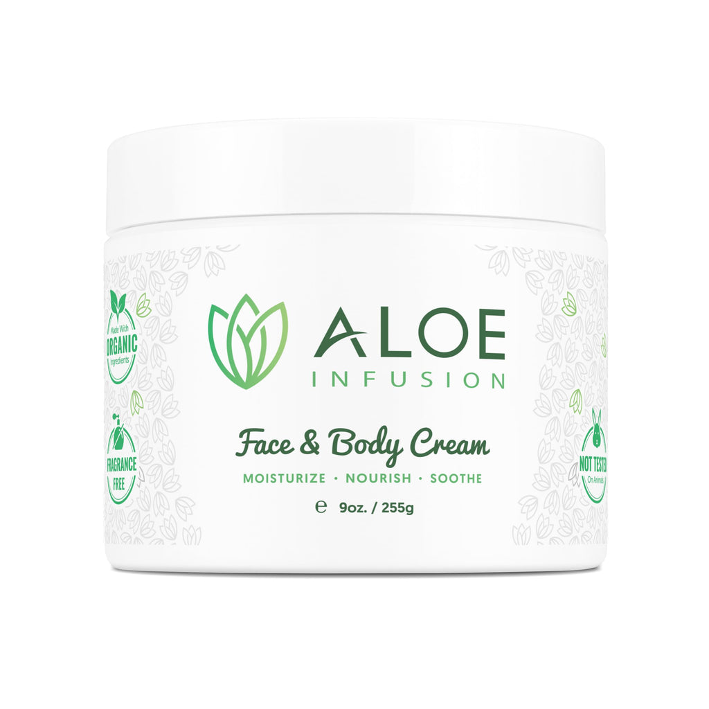 Aloe Infusion Aloe Vera Face & Body Cream — Hydrating, Non-Greasy Moisturizer