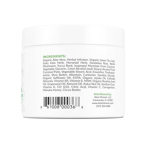Aloe Infusion Aloe Vera Face & Body Cream – Deep Hydration, Non-Greasy Moisturizer with Shea Butter & Manuka Honey