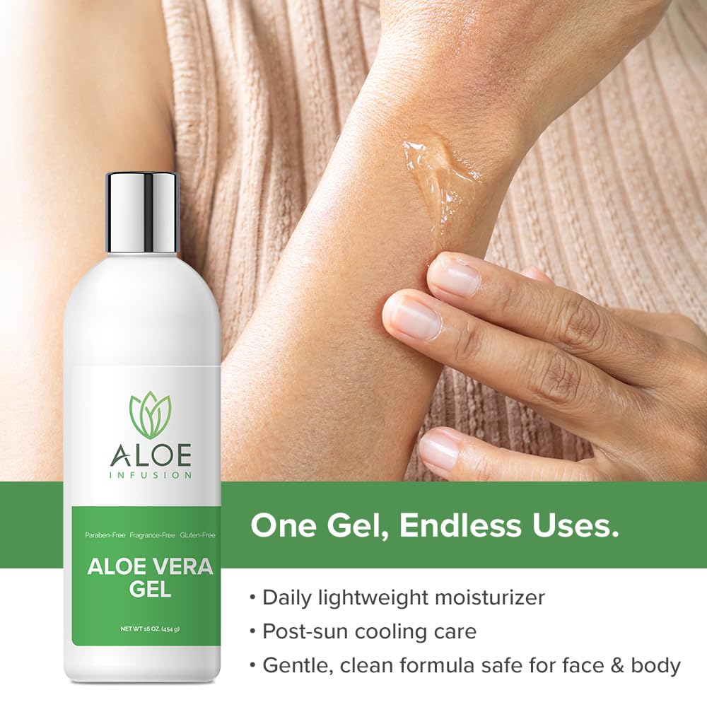 Aloe Infusion Aloe Vera Face & Body Cream – Hydrating, Non-Greasy Moisturizer