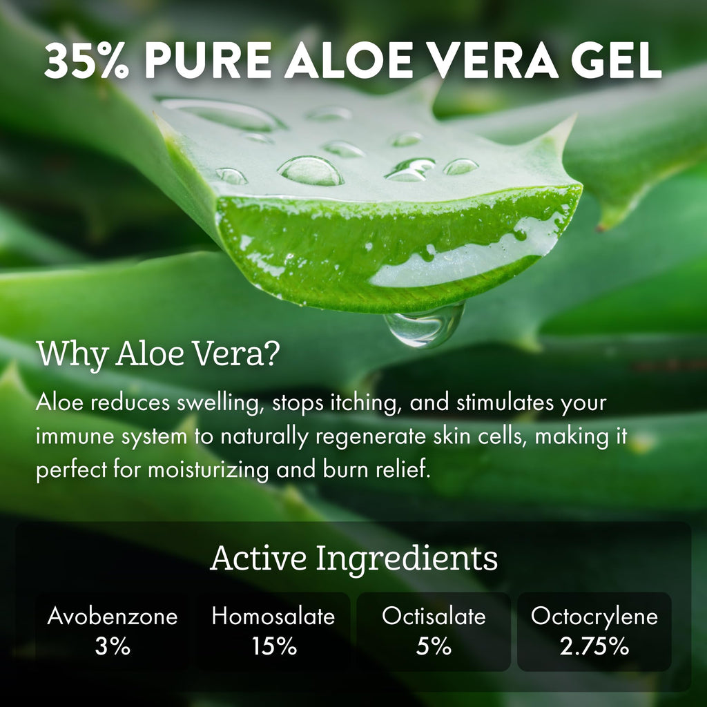 Aloe Up Sport SPF 50 Continuous Spray Sunscreen – Reef Safe, Fragrance-Free (2-Pack, 6 oz)