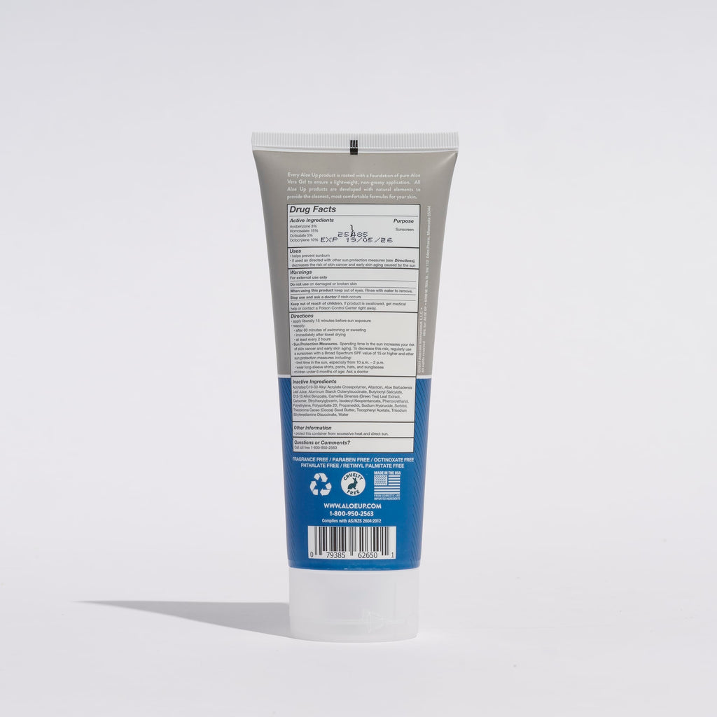Aloe Up Sport Sunscreen Lotion SPF 50 – Broad Spectrum, Reef Safe, Non-Greasy