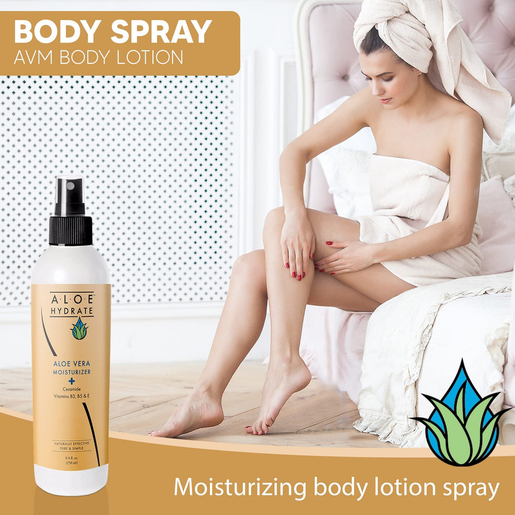 AloeHydrate Body Lotion Spray – Lightweight Hydration with Aloe Vera, Hyaluronic Acid & Ceramides