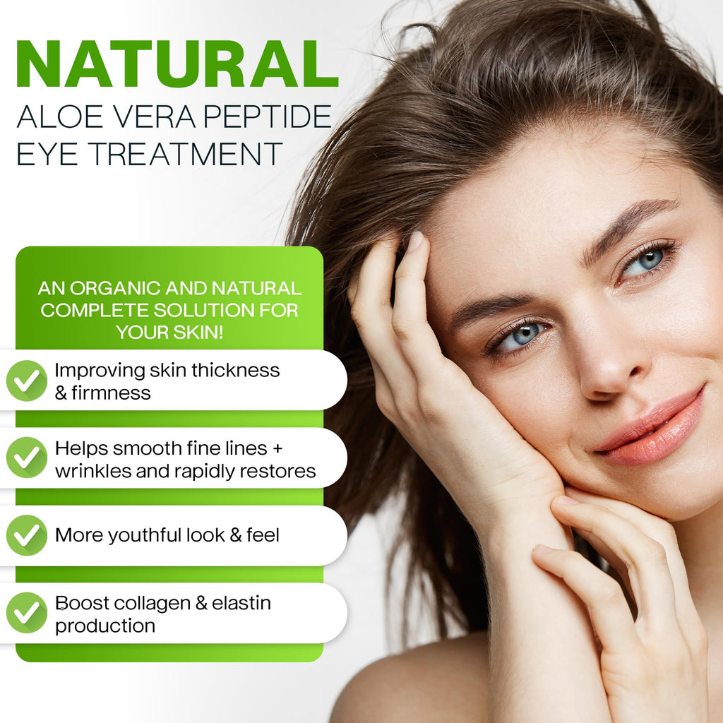 AloeMoist Peptide Eye Cream – Hydrating Anti-Aging Under-Eye Treatment (0.5 oz)
