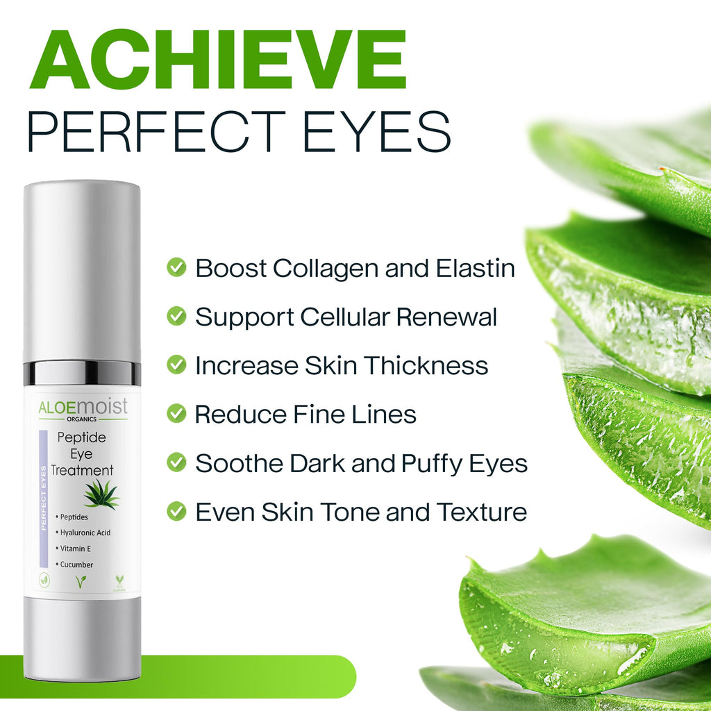 AloeMoist Peptide Eye Cream – Hydrating Anti-Aging Under-Eye Treatment (0.5 oz)