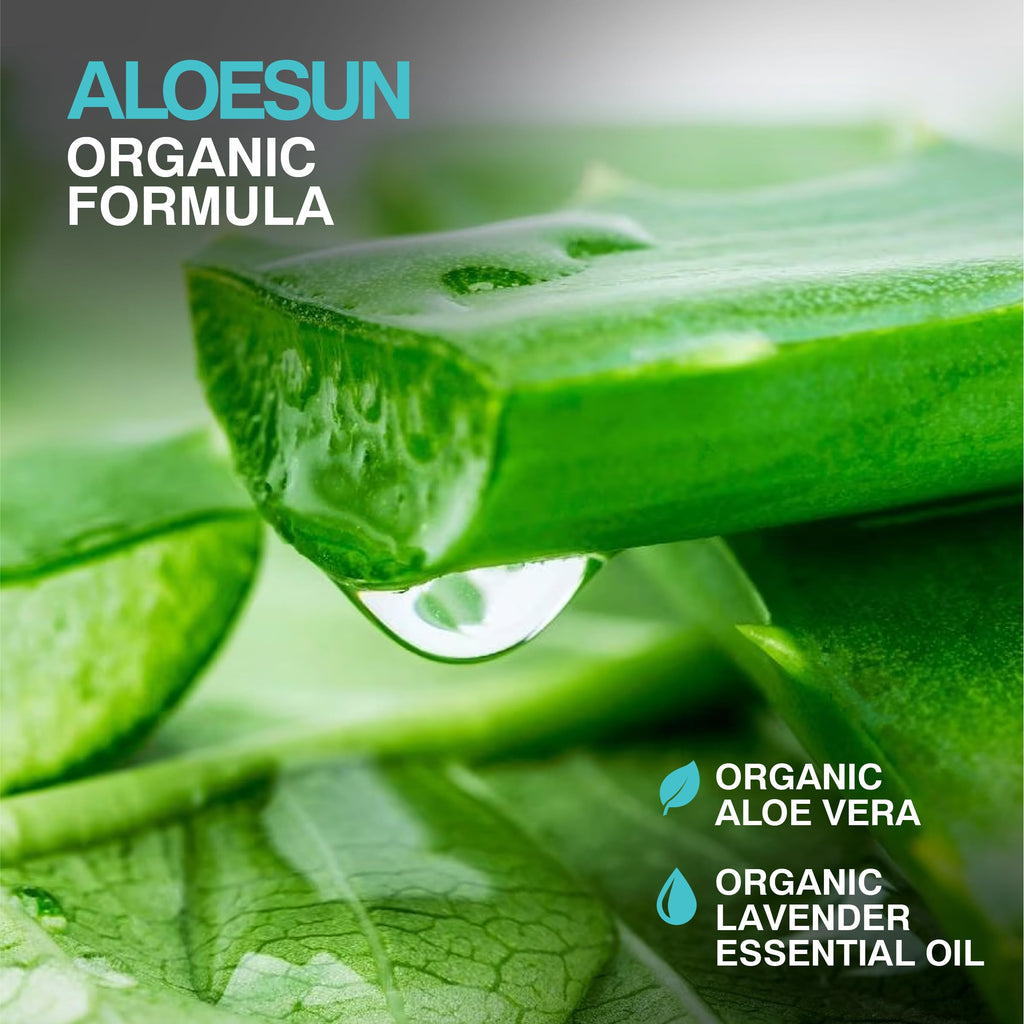 ALOESUN After Sun Face and Body Spray – Organic Aloe Vera & Lavender, Travel Size 3.4 Fl Oz