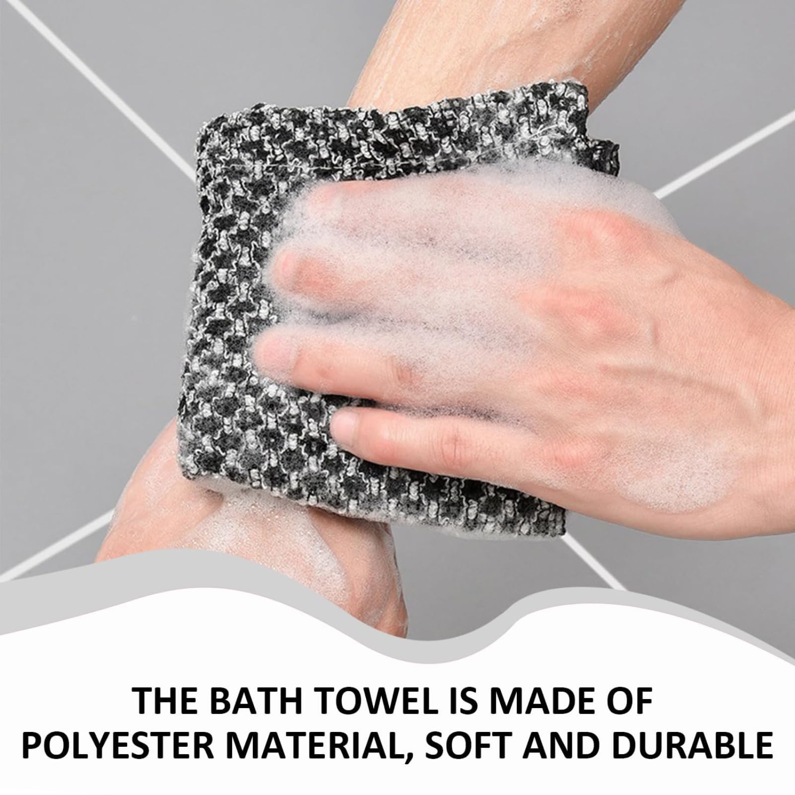Alorin Exfoliating Shower Towel – Dual-Texture, Quick-Dry Body & Face Scrub