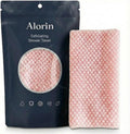 Alorin Exfoliating Shower Towel | Premium Dual-Texture Scrub Cloth for Body & Face (Pink)