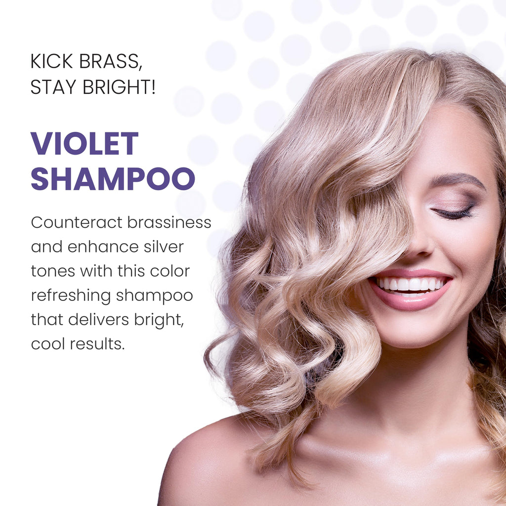 ALOXXI Violet Shampoo for Blonde & Silver Hair — Neutralizes Brassiness & Enhances Luminousity | Paraben & Sulfate Free
