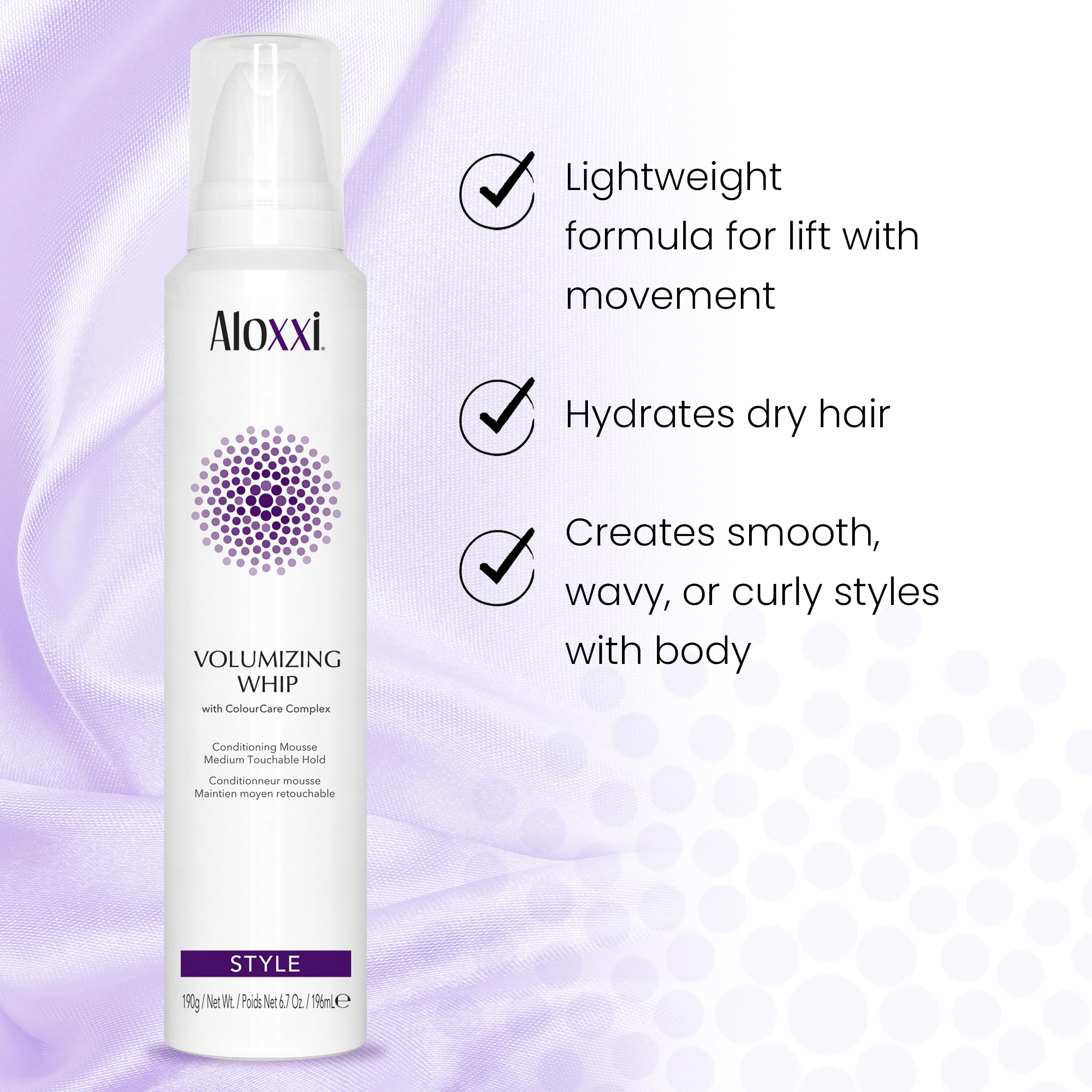 ALOXXI Volumizing Whip | Soft Volume, Frizz Control & Color Protection – 6.7 Fl Oz