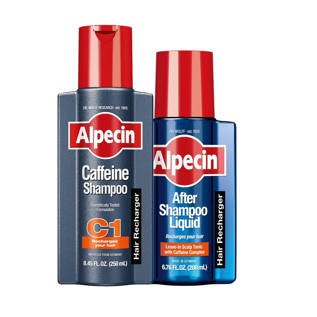 Alpecin C1 Caffeine Shampoo + After Shampoo Liquid – Hair Performance Enhancer Bundle