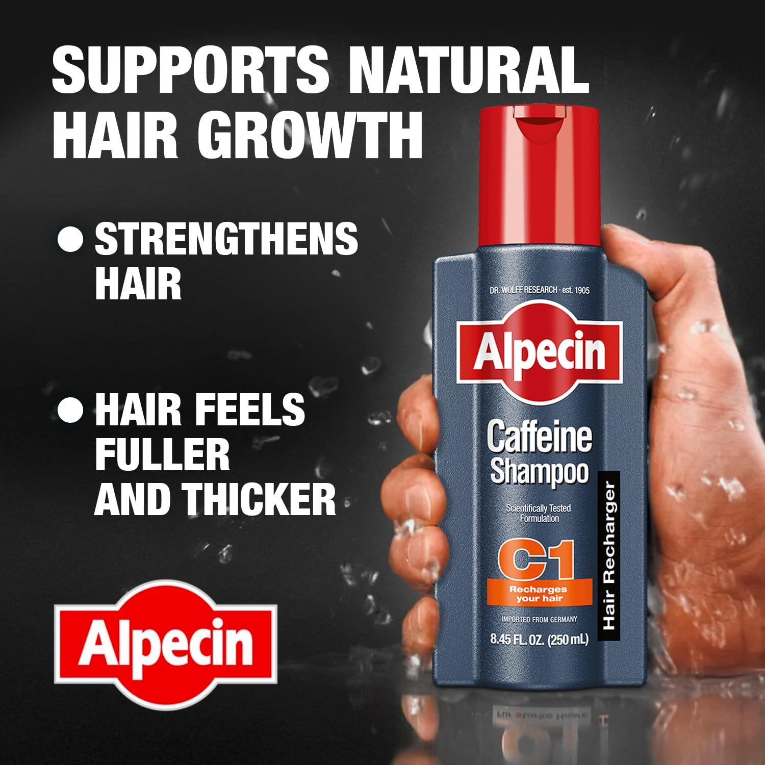 Alpecin C1 Caffeine Shampoo + After Shampoo Liquid – Hair Performance Enhancer Bundle