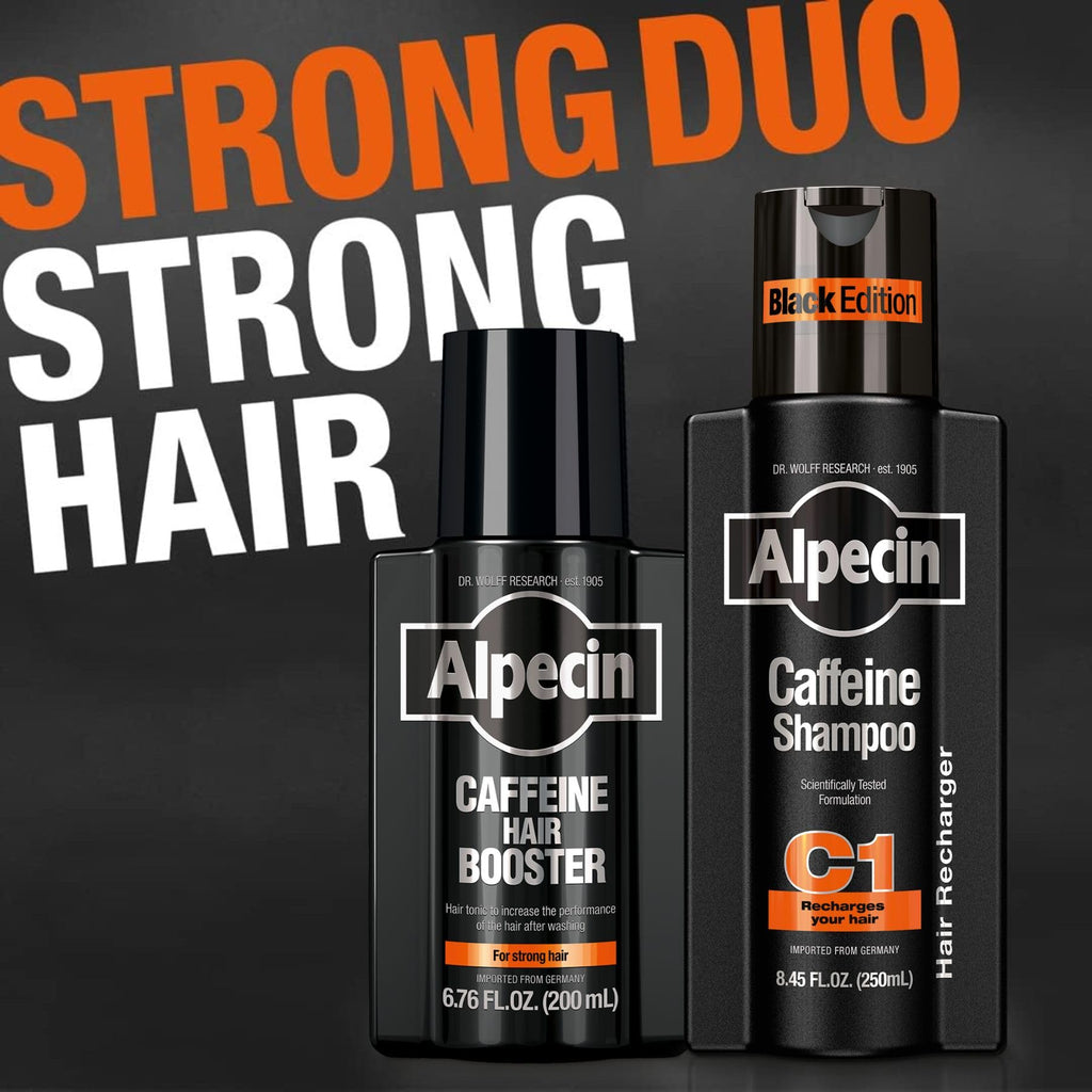 Alpecin Caffeine Hair Booster – Bold Fragrance, 3 x 6.76 fl oz | Hair Performance Enhancer for Thicker, Fuller-Looking Hair | Energizes Scalp