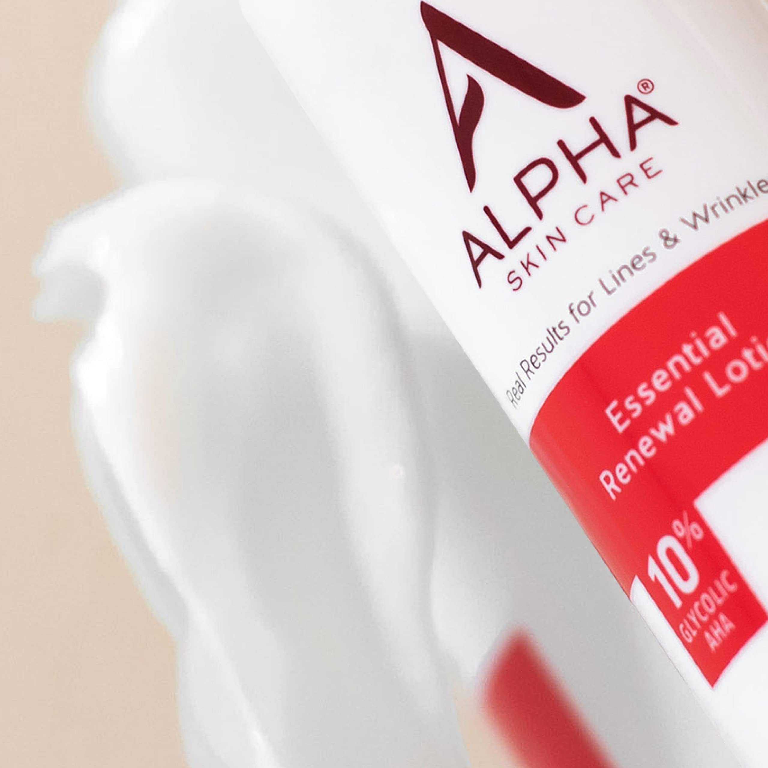Alpha Skin Care Essential Renewal Lotion – 10% Glycolic AHA for Smoother Skin