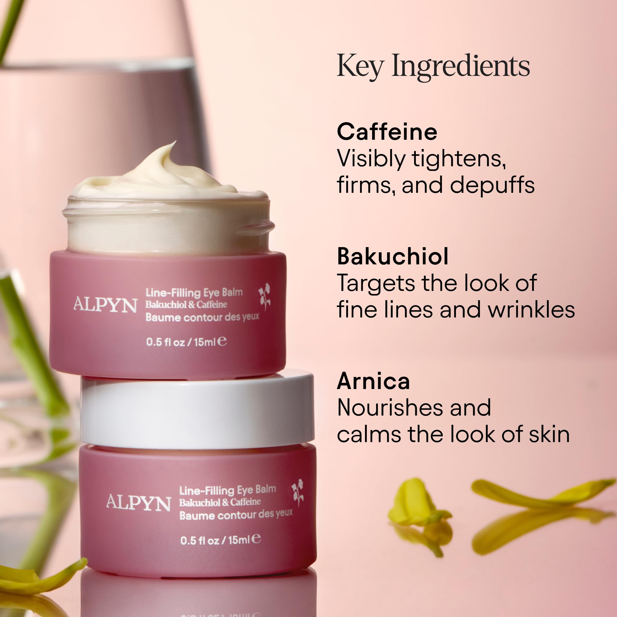 Alpyn Beauty Line-Filling Eye Balm with Bakuchiol & Caffeine – 0.5 oz