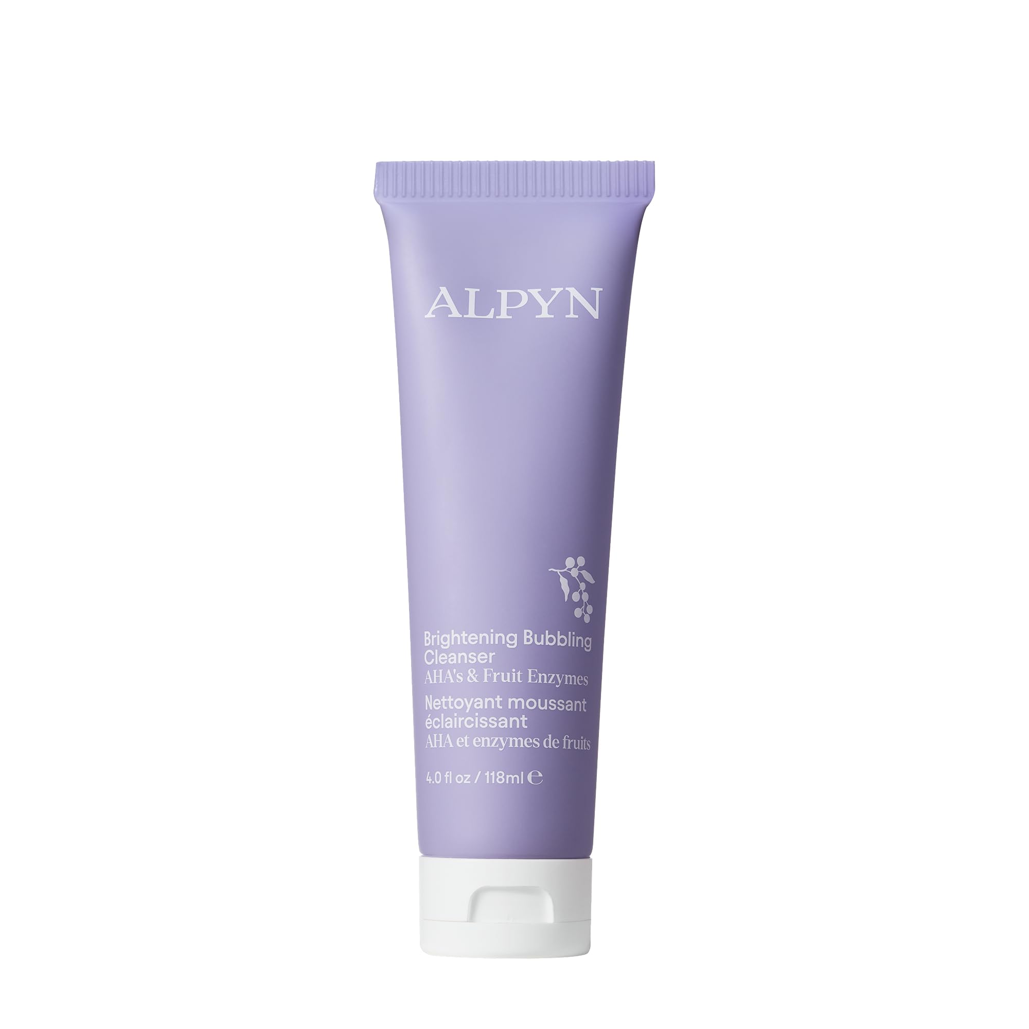 Alpyn Beauty Creamy Bubbling Cleanser with Fruit Enzymes – Gentle Hydration & Exfoliation, 4 oz