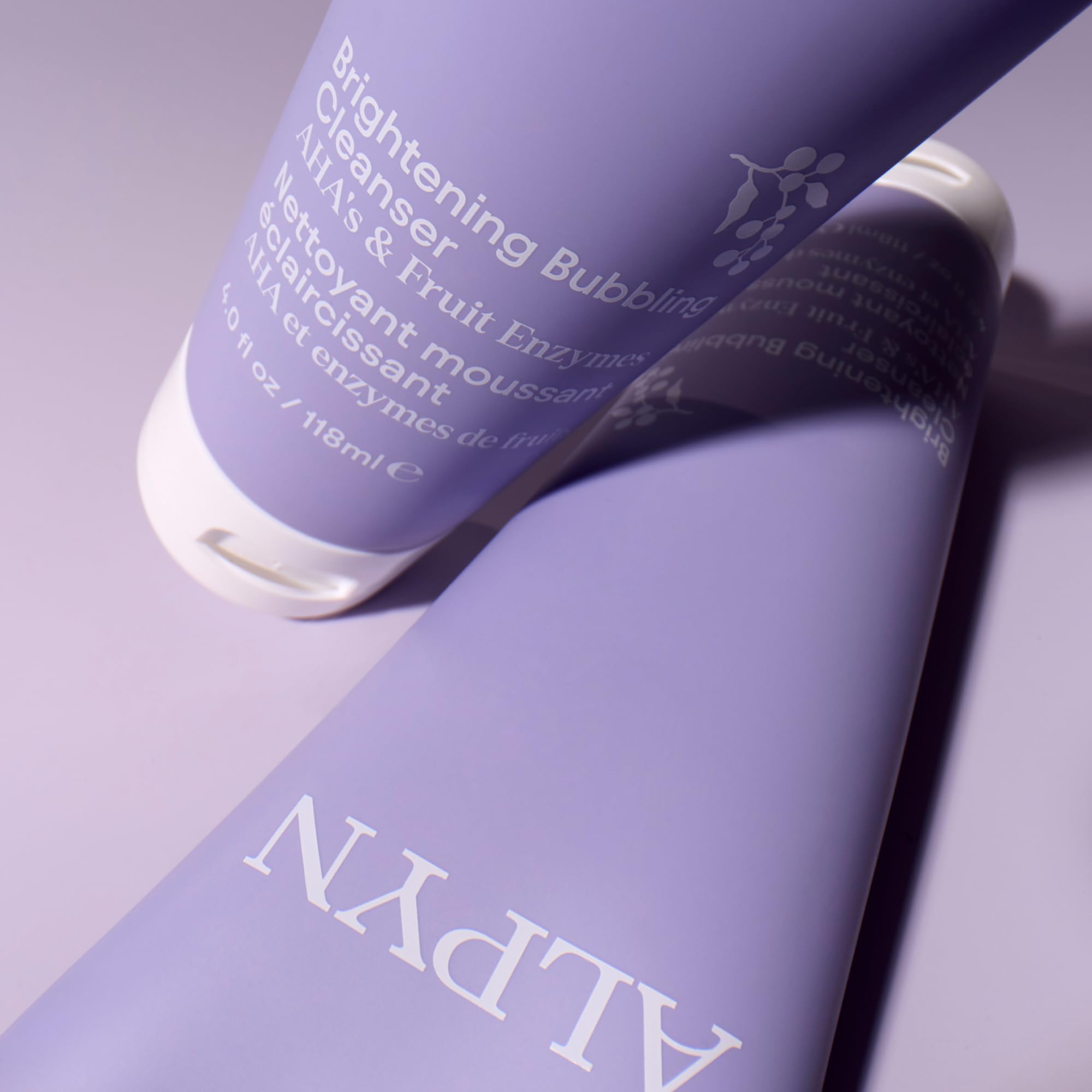 Alpyn Beauty Creamy Bubbling Cleanser with Fruit Enzymes – Gentle Hydration & Exfoliation, 4 oz