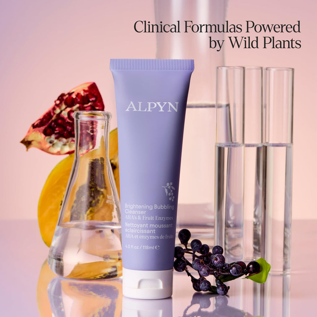 Alpyn Beauty Creamy Bubbling Cleanser with Fruit Enzymes – Gentle Hydration & Exfoliation, 4 oz