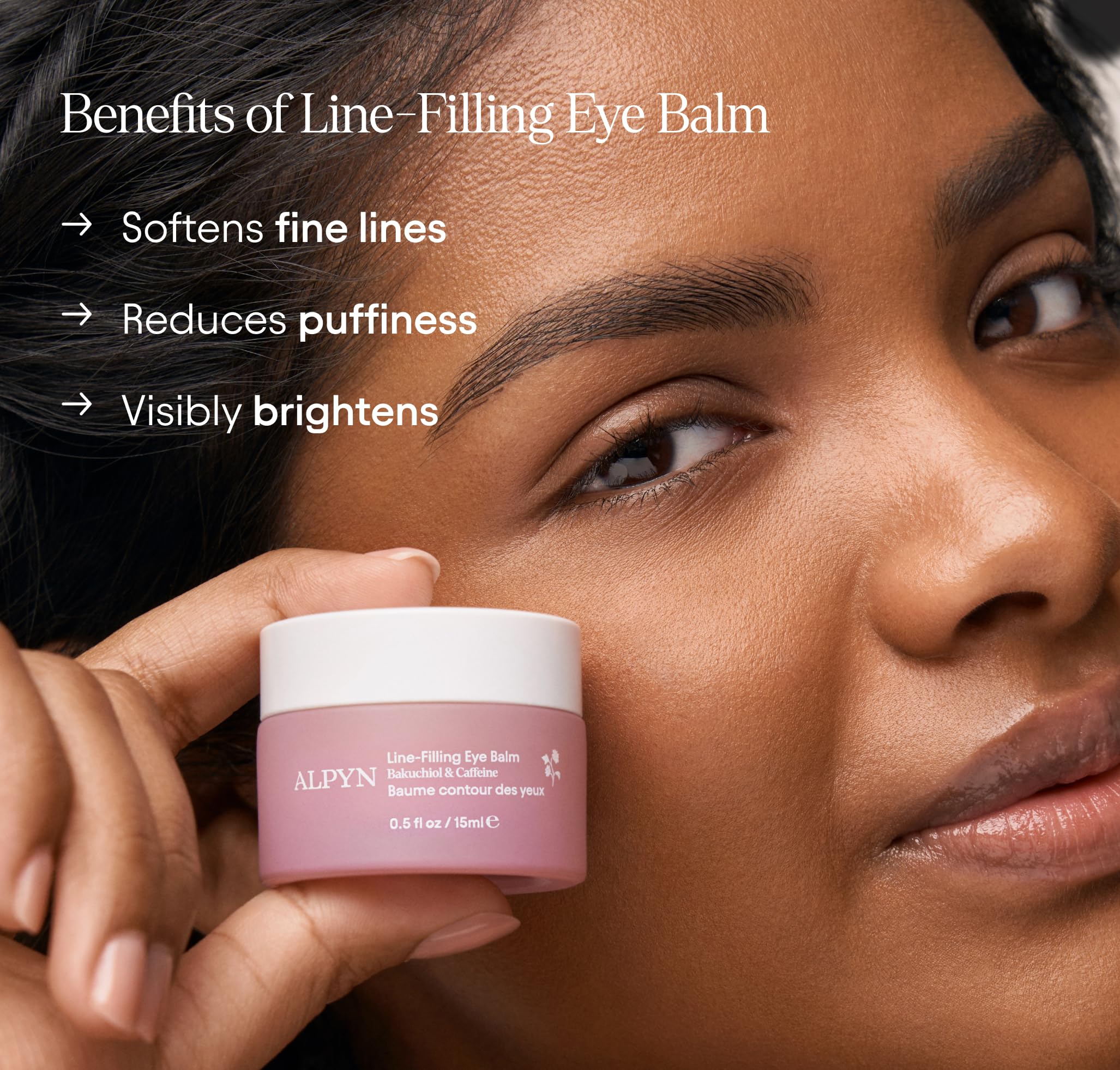 Alpyn Beauty Line-Filling Eye Balm with Bakuchiol & Caffeine – 0.5 oz