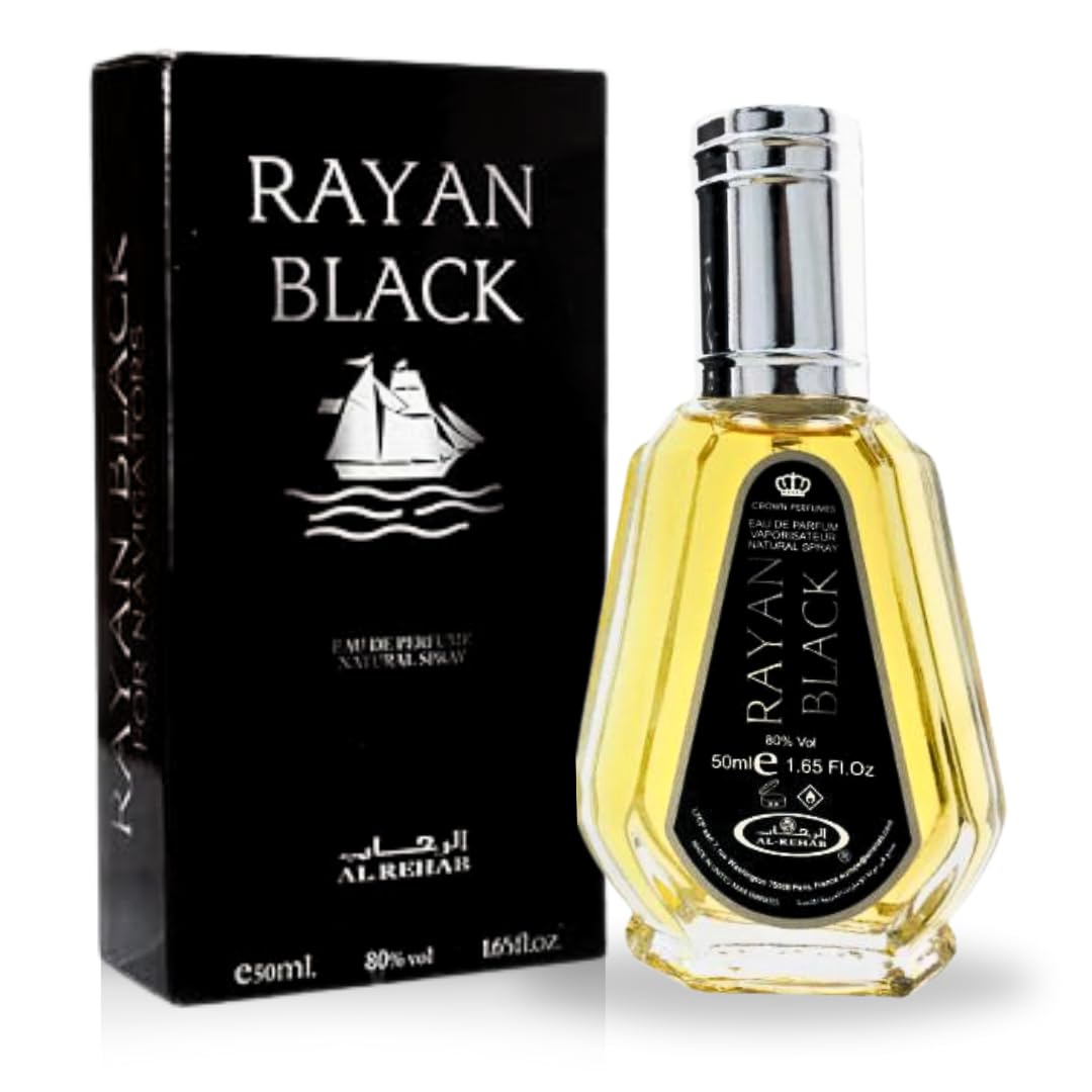 Al-Rehab Rayyan Black EDP – 50ML | Long-Lasting Luxury Arabic Fragrance for Men & Women